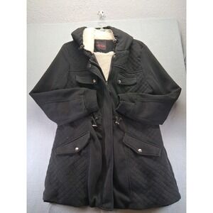 Yoki Women‎ Hoodied Full Zup Jacket Black Size S Fleece Lined